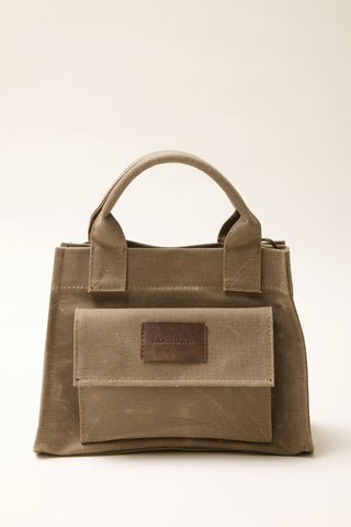 Faded Effect Mini Bag Brown