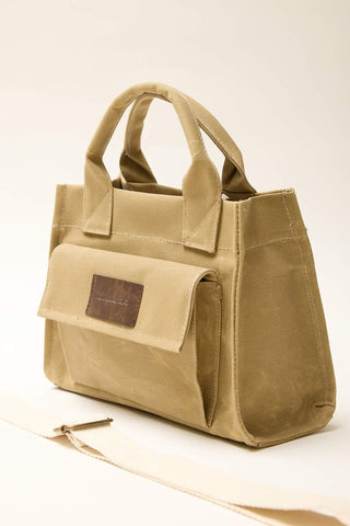 Faded Effect Mini Bag Camel