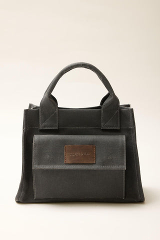 Faded Effect Mini Bag Black