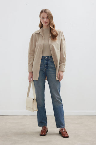 Oversize Basic Shirt Stone