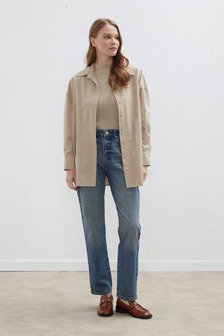 Oversize Basic Shirt Stone