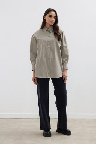 Oversize Basic Shirt Sage