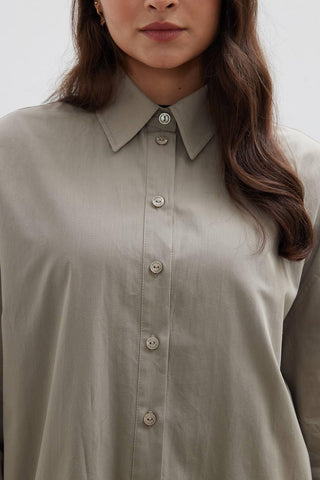 Oversize Basic Shirt Sage