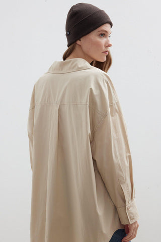 Oversize Basic Shirt Beige