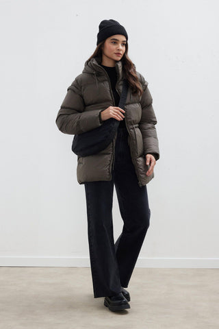 Detachable Sleeve Puffer Jacket Anthracite