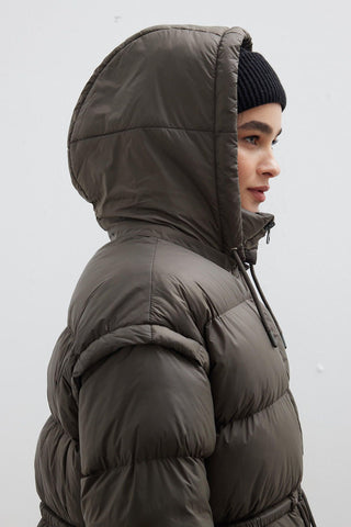 Detachable Sleeve Puffer Jacket Anthracite