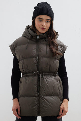 Detachable Sleeve Puffer Jacket Anthracite