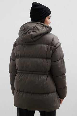 Detachable Sleeve Puffer Jacket Anthracite