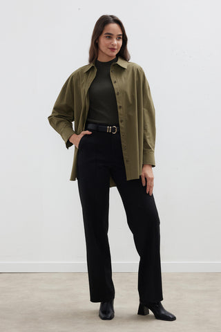 Oversize Basic Shirt Khaki