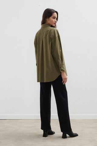 Oversize Basic Shirt Khaki