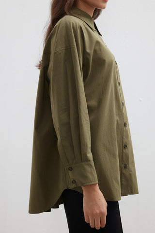 Oversize Basic Shirt Khaki