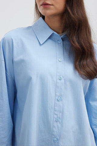 Oversize Basic Shirt Blue