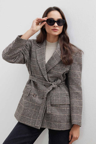 Ola Cachet Blazer Jacket Plaid