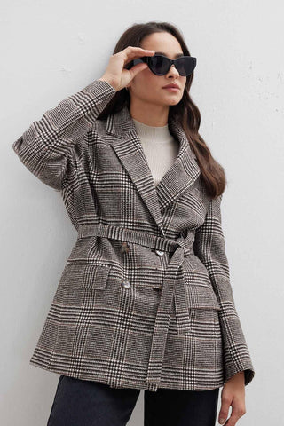 Ola Cachet Blazer Jacket Plaid