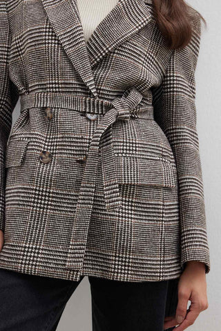 Ola Cachet Blazer Jacket Plaid