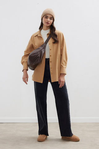 Oversize Basic Shirt Camel