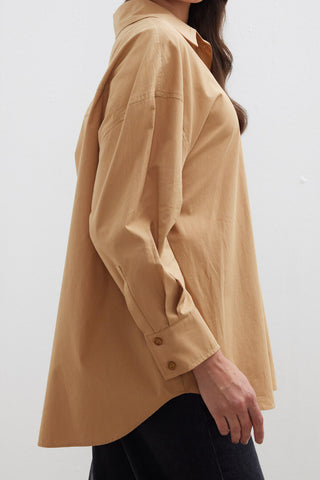 Oversize Basic Shirt Camel