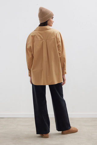 Oversize Basic Shirt Camel