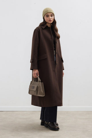 Nora Cachet Coat Dark Brown