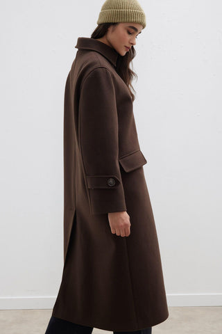 Nora Cachet Coat Dark Brown