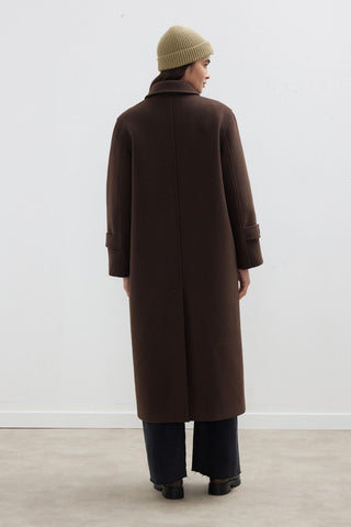 Nora Cachet Coat Dark Brown