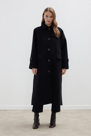 Nora Cachet Coat Black