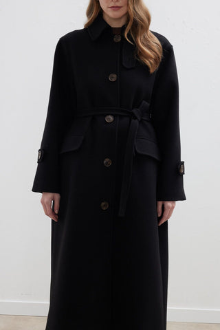 Nora Cachet Coat Black