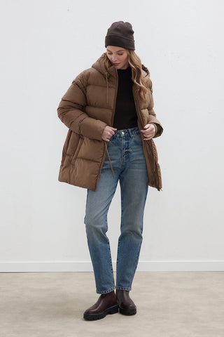 Detachable Sleeve Puffer Jacket Mink