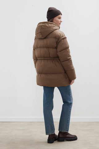 Detachable Sleeve Puffer Jacket Mink