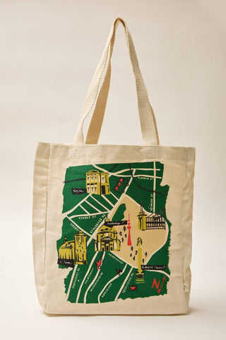 Printed Canvas Bag Copenhagen Map