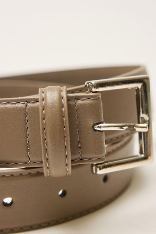 Square Buckle Belt Mink