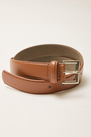 Square Buckle Belt Tan