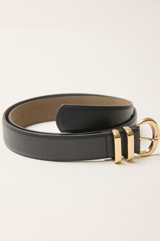 Oval Buckle Belt Black