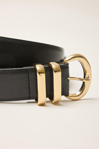 Oval Buckle Belt Black