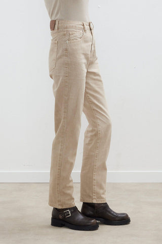 1975 Palazzo Straight Fit Jeans Beige