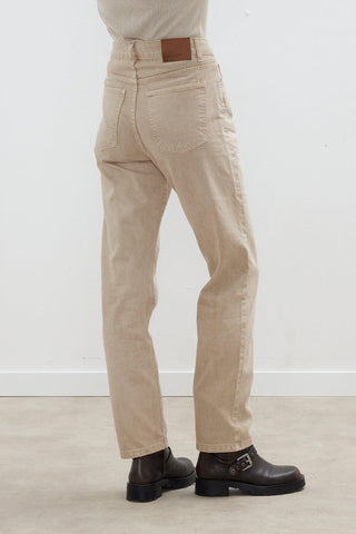 1975 Palazzo Straight Fit Jeans Beige