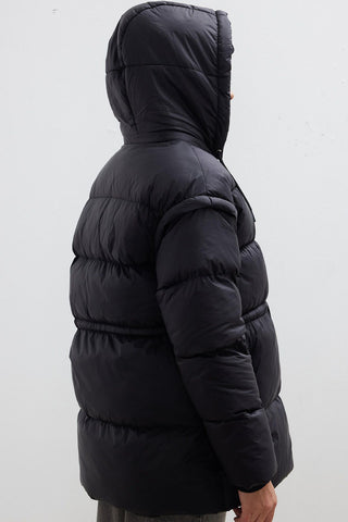 Detachable Sleeve Puffer Jacket Black