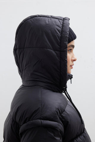 Detachable Sleeve Puffer Jacket Black