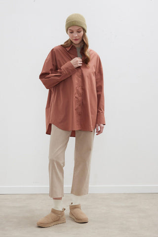 Oversize Basic Shirt Dusty Rose