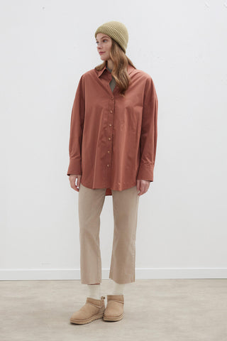 Oversize Basic Shirt Dusty Rose