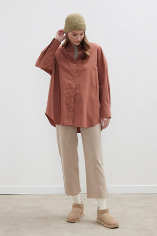 Oversize Basic Shirt Dusty Rose