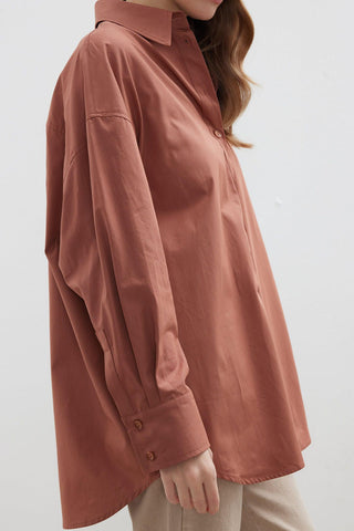 Oversize Basic Shirt Dusty Rose