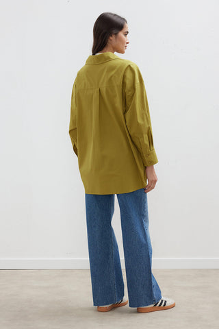 Oversize Basic Shirt Olive Green