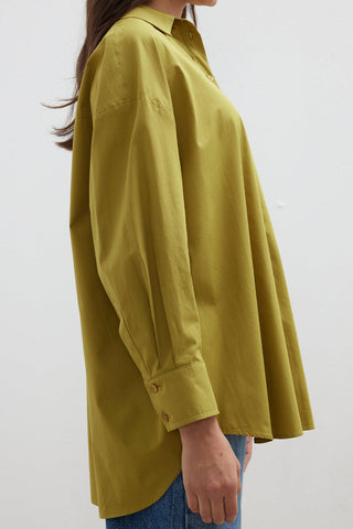 Oversize Basic Shirt Olive Green