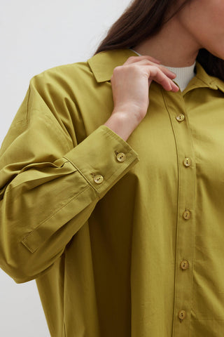 Oversize Basic Shirt Olive Green