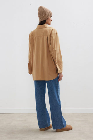 Wide Cuff Shirt Camel