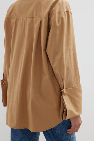 Wide Cuff Shirt Camel