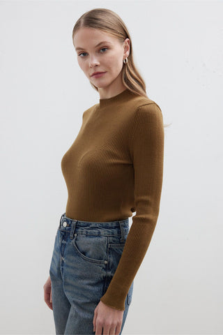 Basic Knitwear Bodysuit Mustard