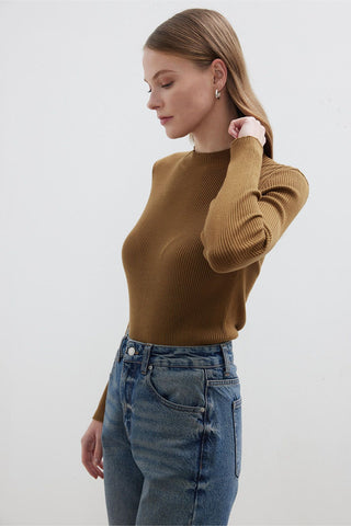 Basic Knitwear Bodysuit Mustard