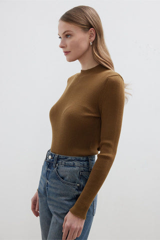 Basic Knitwear Bodysuit Mustard